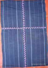 Corte - Indigo Morga Skirt from San Antonio Palopo Guatemala, Girls with randa and stripes C_SAP_012