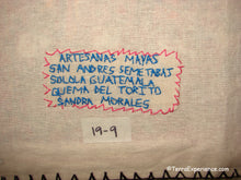 Mayan Embroidered Folk Art Tapestry 19-09:  Quema Del Torito (Burning the Bull - A Dance) - Sandra Morales