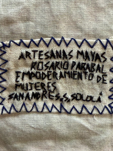 Mayan Embroidered Folk Art Tapestry 25-H:  La Escuela  (The School) - Rosario Parabal