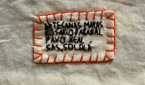 Mayan Embroidered Folk Art Tapestry 25-G:  Pavo Real (The Peacocks) - Rosario Parabal