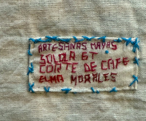 Mayan Embroidered Folk Art Tapestry 25-A:  Corte de Cafe (Cutting the Coffee) - Elma Morales