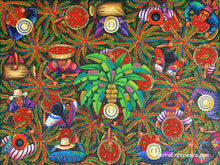 Angelina Quic Large Oil Painting - Mayan Coffee Harvest Overhead  (P-L-AQ-20H) 30"x 40" (LARGE)