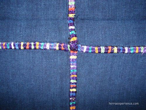 Corte - Indigo Morga Skirt from Nahuala Guatemala, Girls with randa C_N_063