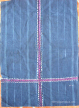 Corte - Indigo Morga Skirt from San Antonio Palopo Guatemala, Girls with randa and stripes C_SAP_011