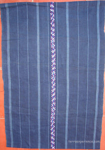 Corte - Indigo Morga Skirt from San Antonio Palopo Guatemala, Girls with randa and stripes C_SAP_012