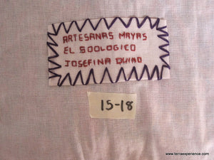 Mayan Embroidered Folk Art Tapestry 15-18:    "El Soologico" (The Zoo),  Josefina Quino
