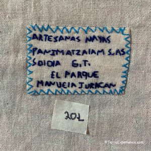 Mayan Embroidered Folk Art Tapestry 20-L:  "El Parque" (The Park) - Manulia Juracan