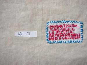 Mayan Embroidered Folk Art Tapestry 13-07:    "La Escuela" (The School), Maria Salvador