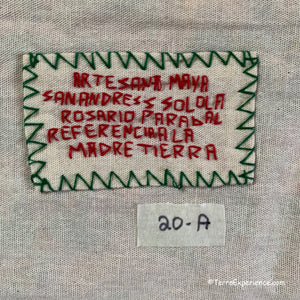 Mayan Embroidered Folk Art Tapestry 20-A:  "Referencia a la Madre Tierra" (Reverence for Mother Earth) - Rosario Paralal