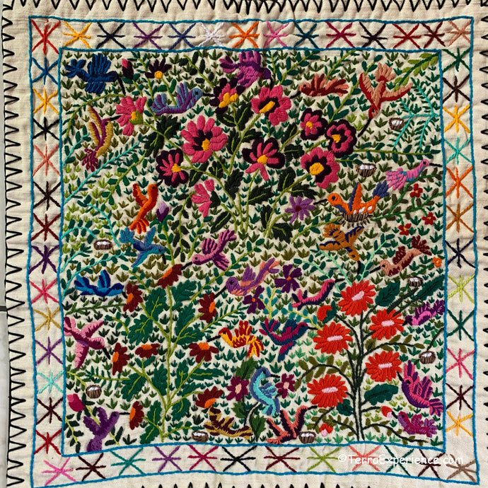 Mayan Embroidered Folk Art Tapestry 20-C:  