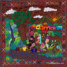 Mayan Embroidered Folk Art Tapestry 20-i:  "Agradecimiento la Agua" (Gratitude to the Water) - Delila Morales