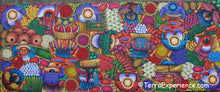 Angelina Quic Large Oil Painting - Mayan Market Overhead  (P-L-AQ-19D) 20"x50" (LARGE)