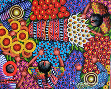 Angelina Quic Oil Painting - Mayan Flower Market  (P-M-AQ9-19B)