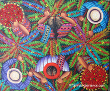 Angelina Quic Oil Painting - Mayan Coffee Picking Overhead  (P-M-AQ9-19G)