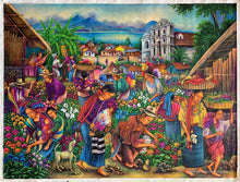 Antonio Coche Mendoza Large Oil Painting - Flower Market (P-L-ACM-20D) 24" x 32"
