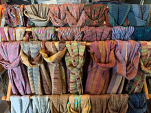 Scarves: Natural Dye Hand Woven Cotton Spring Colors from San Juan La Laguna, Guatemala