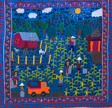 Mayan Embroidered Folk Art Tapestry __-R22:    "Cocecho" -The Corn Stalk, Tomasa Salvador"